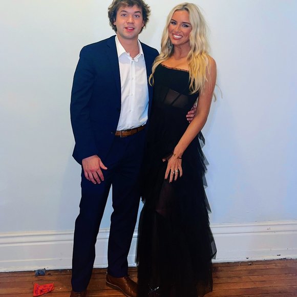 BCBGMAXAZRIA Corset Tulle Gown in black - Picture 4 of 5